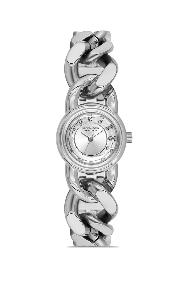 Dice Kayek AG1474.10 women's watch with silver dial, silver-tone case and stainless steel bracelet – front view