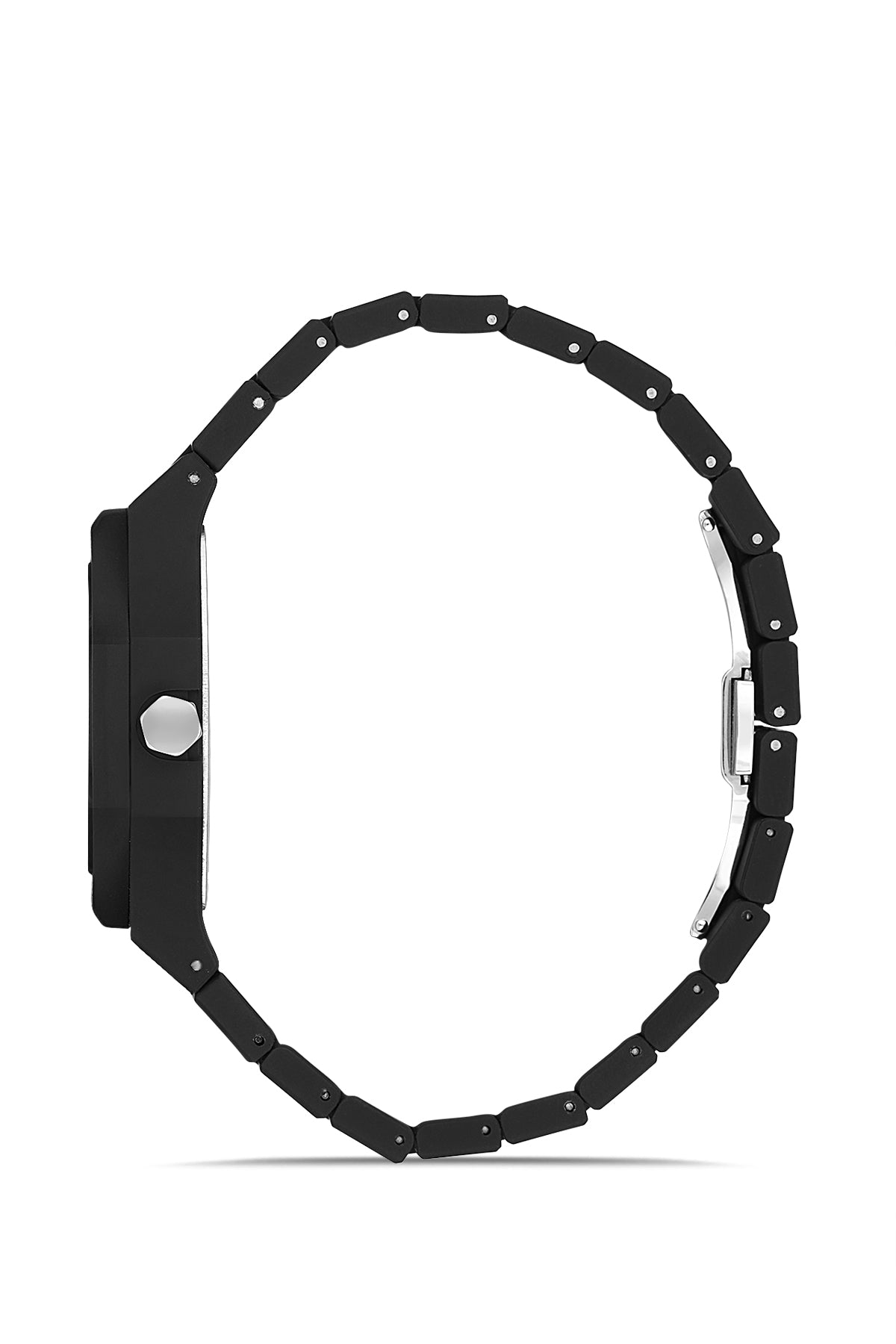David Guner 8660GD-G11 men's watch with orange dial, black polycarbonate case and polycarbonate bracelet – side view
