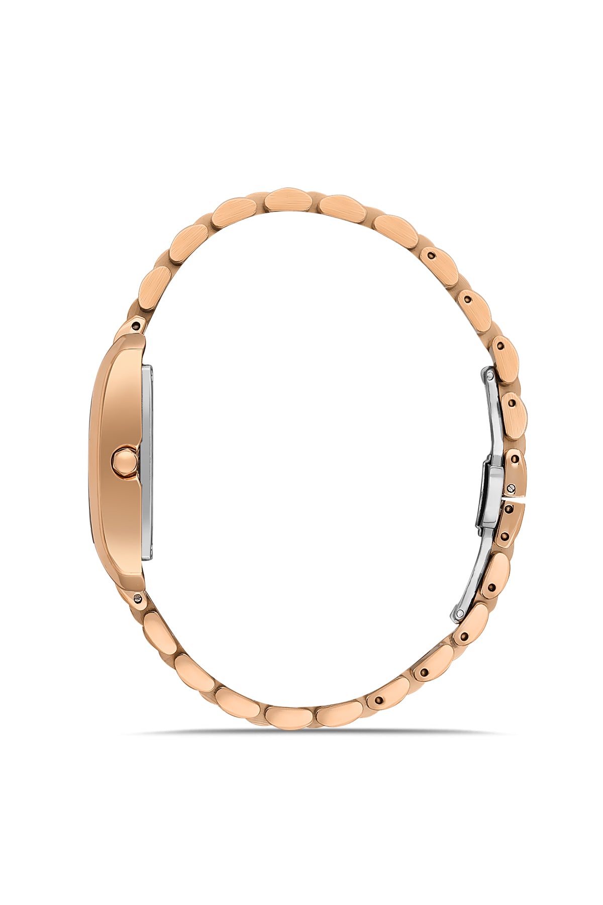 David Guner 8729LA-C5 women's watch with rose dial, rose gold-tone case and stainless steel bracelet – side view