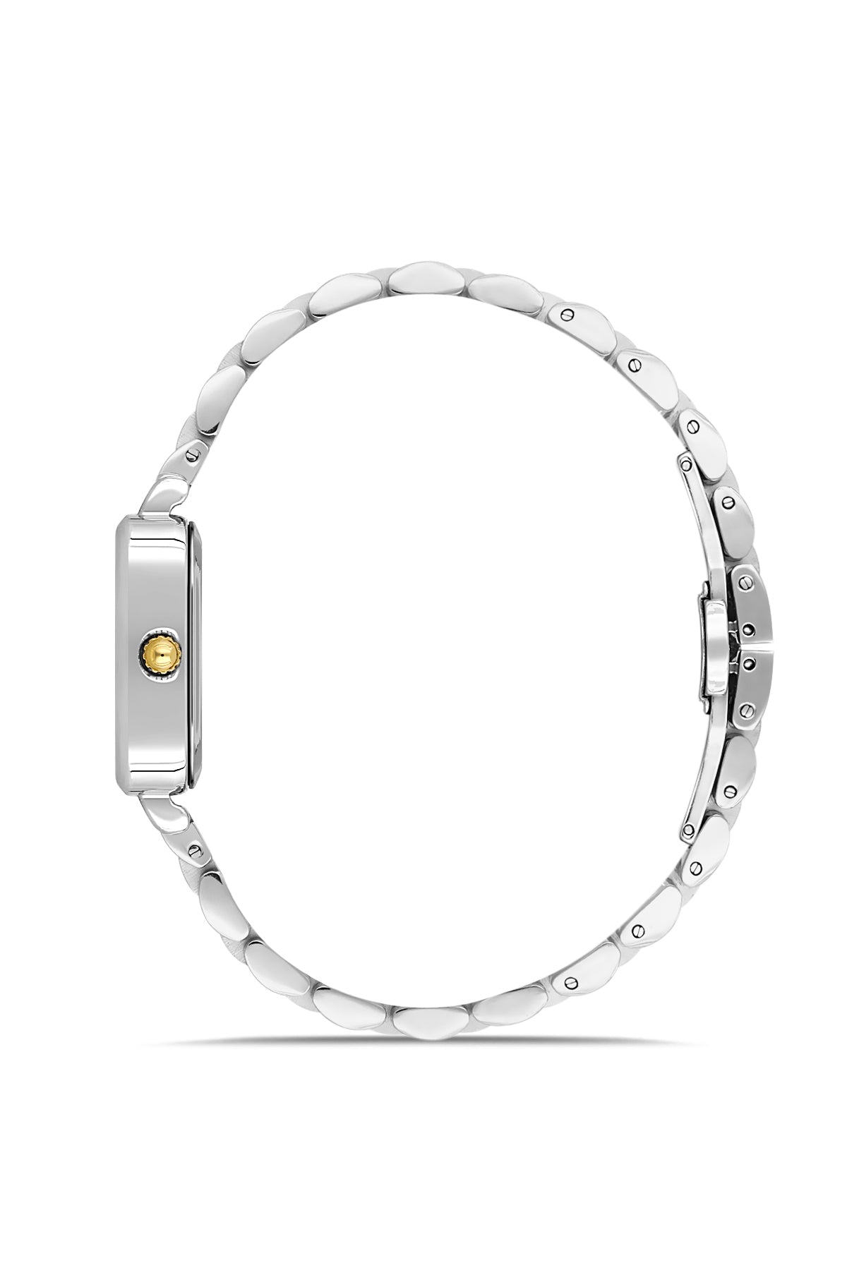 David Guner 9004LA-D10 women's watch with green mother-of-pearl dial, two-tone case and stainless steel bracelet – side view