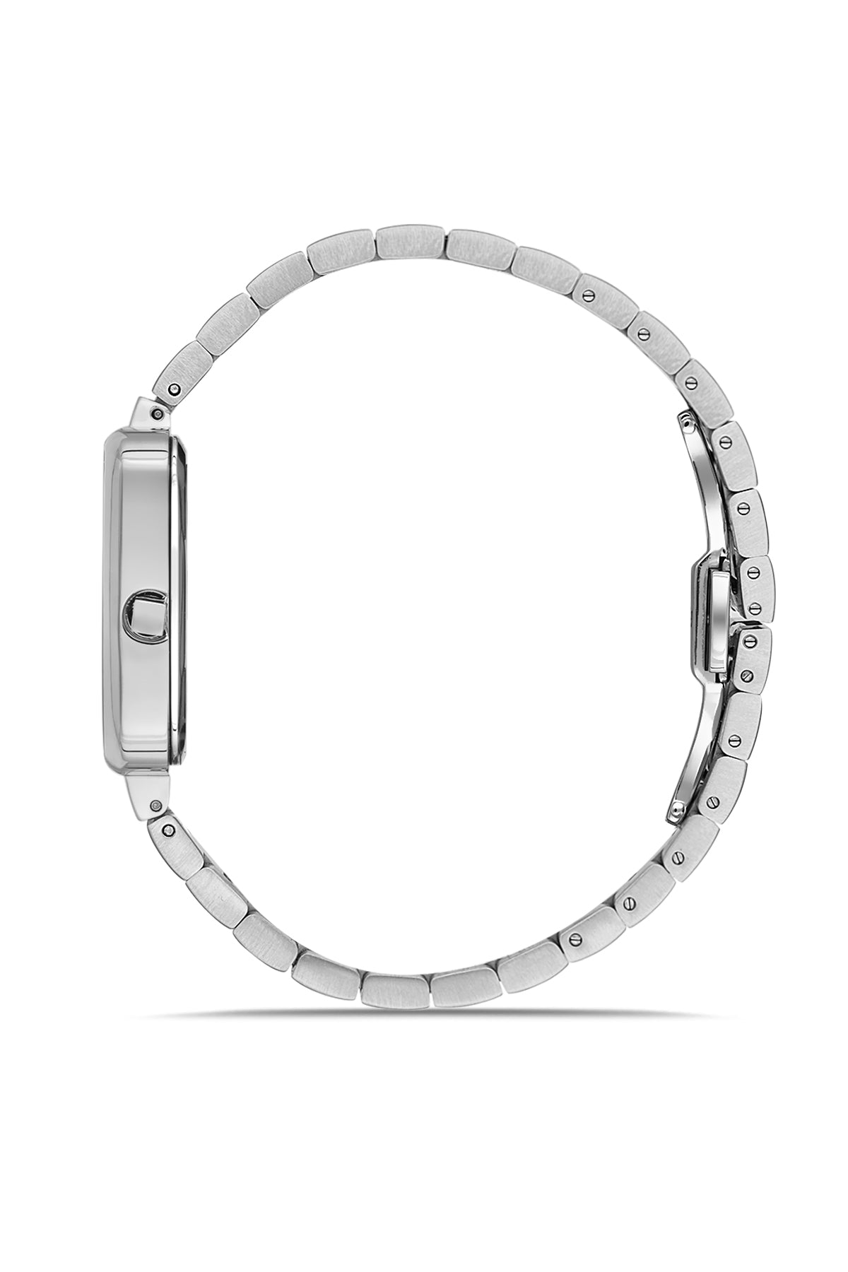 Dice Kayek AG1369.03 women's watch with light blue dial, silver-tone case and stainless steel bracelet – side view