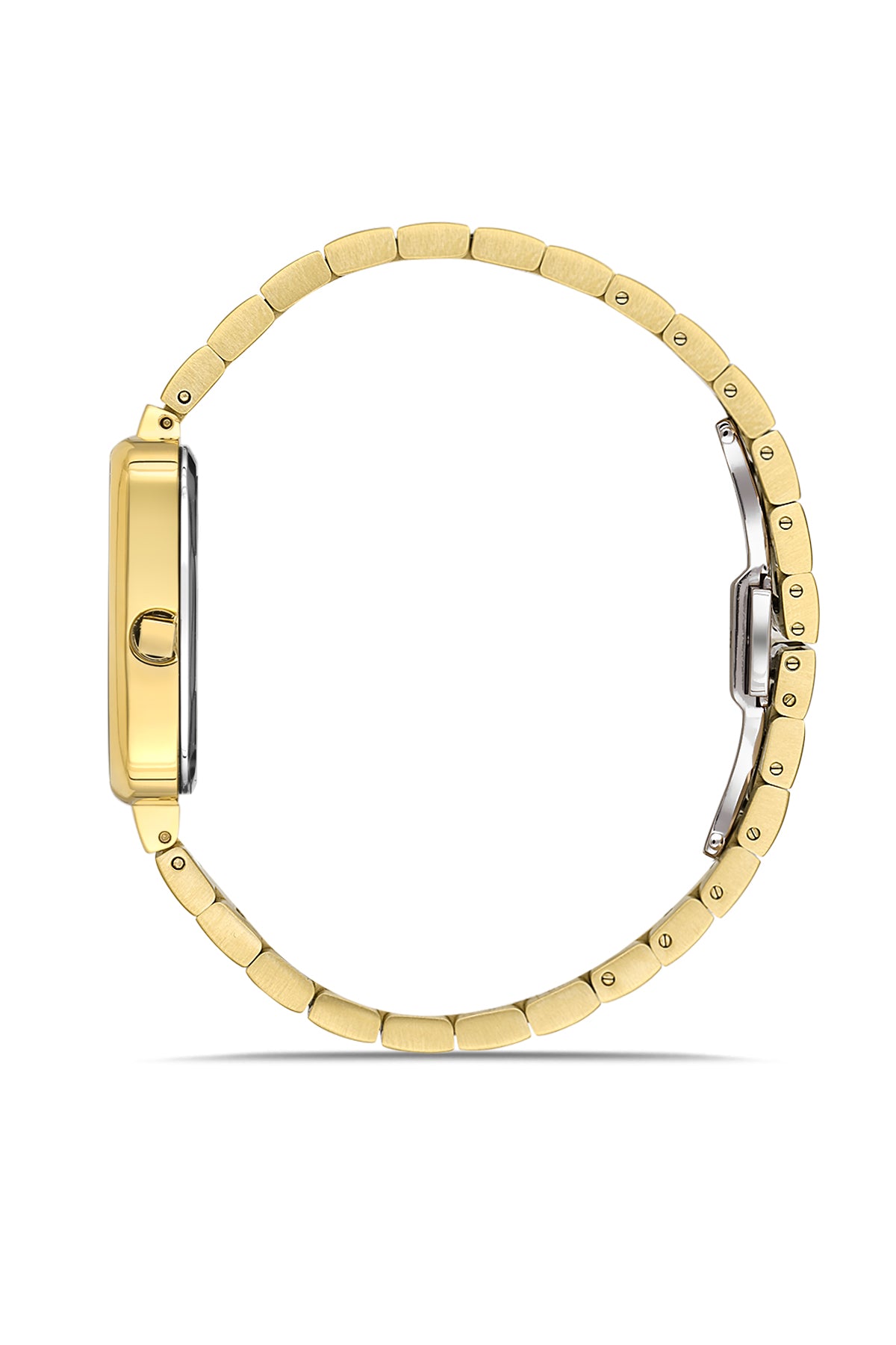 Dice Kayek AG1369.05 women's watch with green dial, gold-tone case and stainless steel bracelet – side view