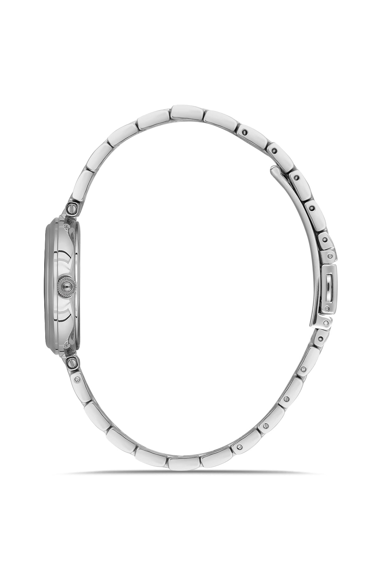 Dice Kayek AG1413.02 women's watch with green dial, silver-tone case and stainless steel bracelet – side view
