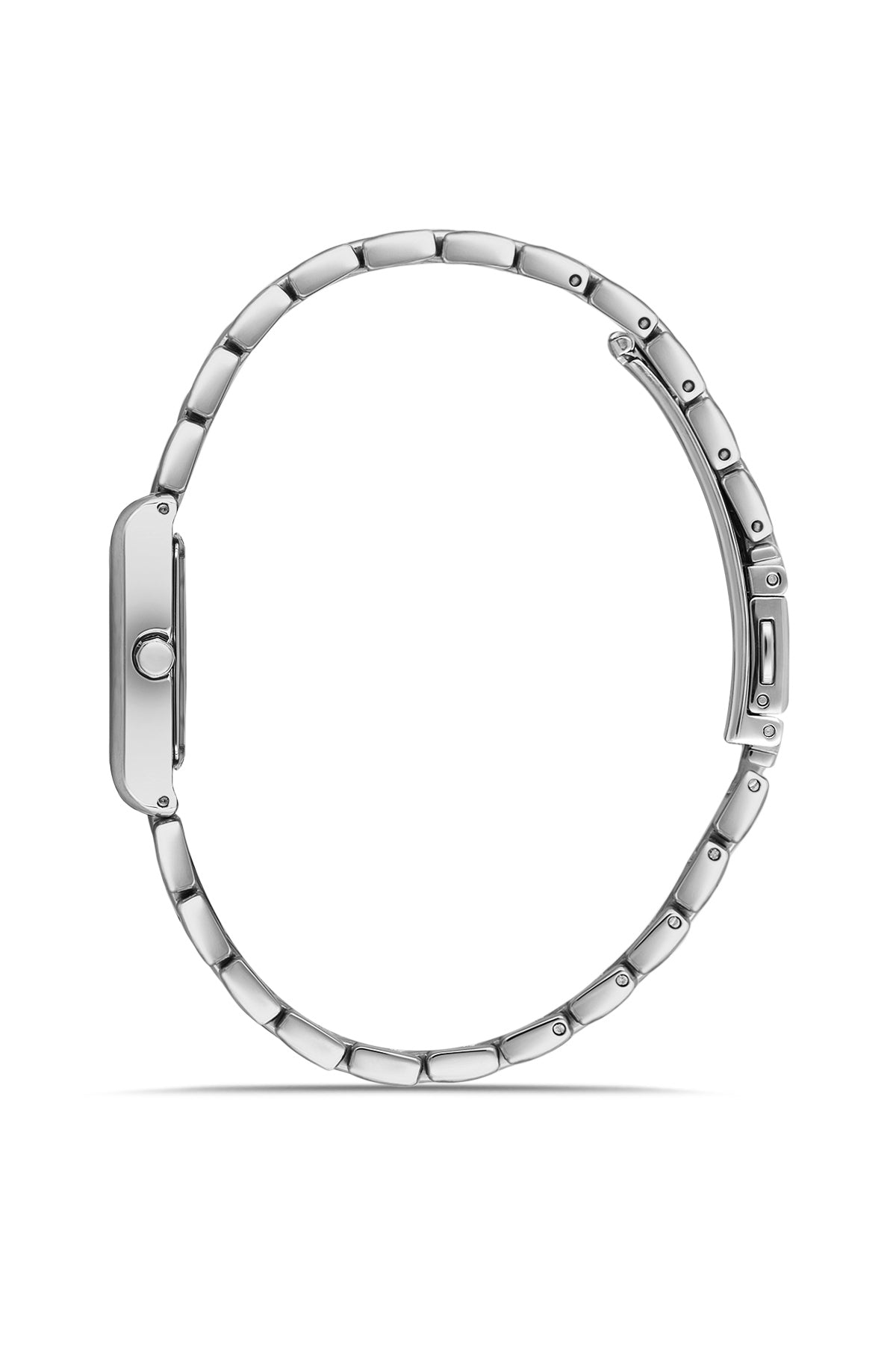 Dice Kayek AG1418.01 women's watch with silver dial, silver-tone case and stainless steel bracelet – side view
