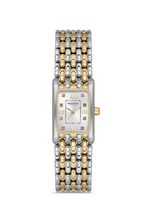 Dice Kayek AG1418.02 women's watch with silver dial, two-tone silver and gold case and stainless steel bracelet – front view