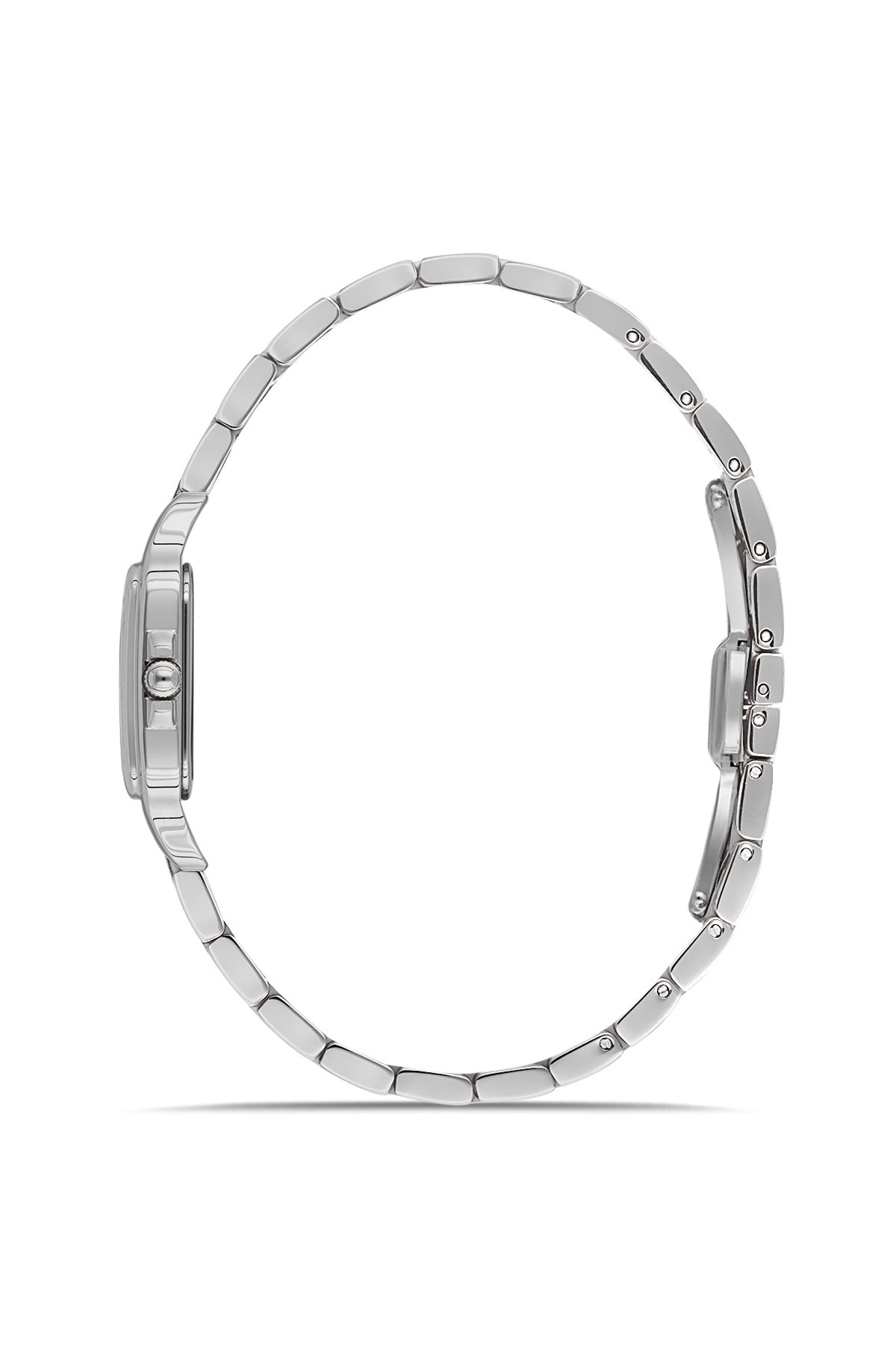 Dice Kayek AG1419.01 women's watch with silver dial, silver-tone case and stainless steel bracelet – side view