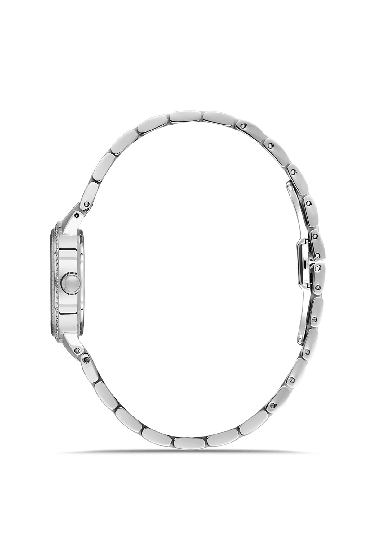 Dice Kayek AG1438.19 women's watch with green dial, silver-tone case and stainless steel bracelet – side view