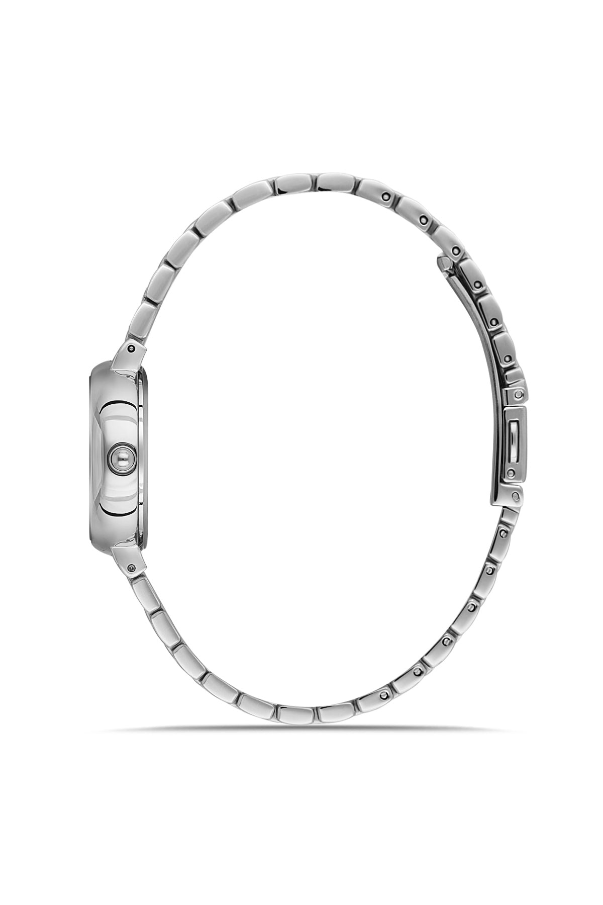 Dice Kayek AG1455.10 women's watch with silver dial, silver-tone case and stainless steel bracelet – side view