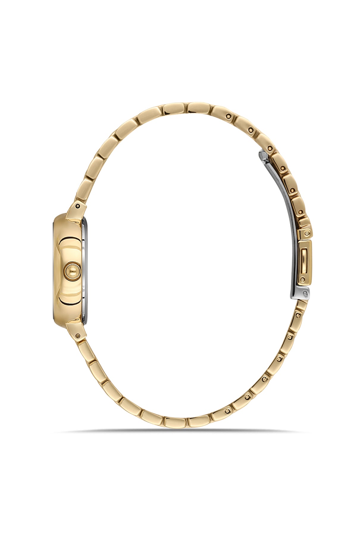 Dice Kayek AG1455.29 women's watch with green dial, gold-tone case and stainless steel bracelet – side view