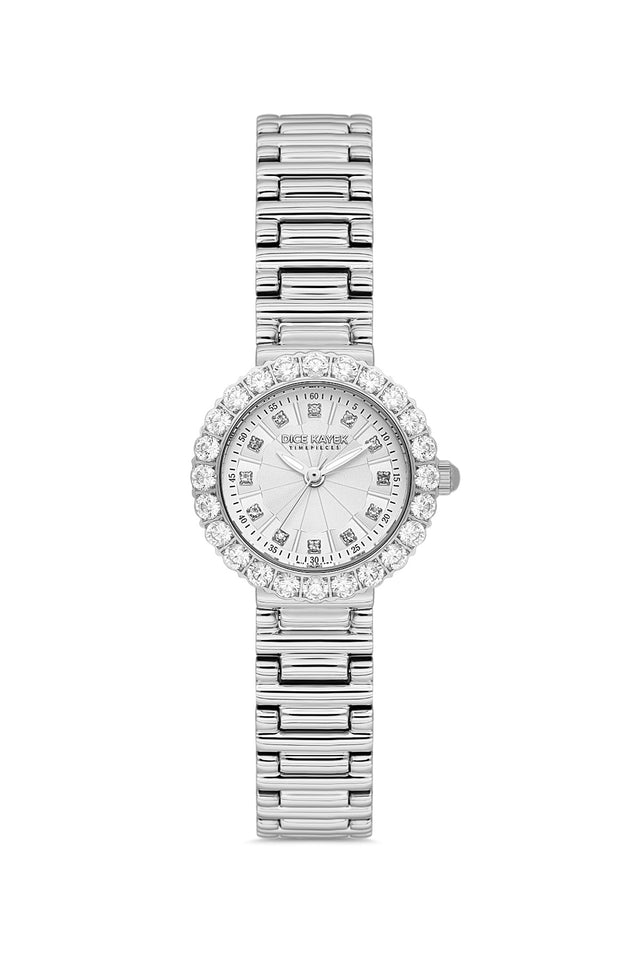 Dice Kayek AG1461.10 women's watch with silver dial, silver-tone case and stainless steel bracelet – front view