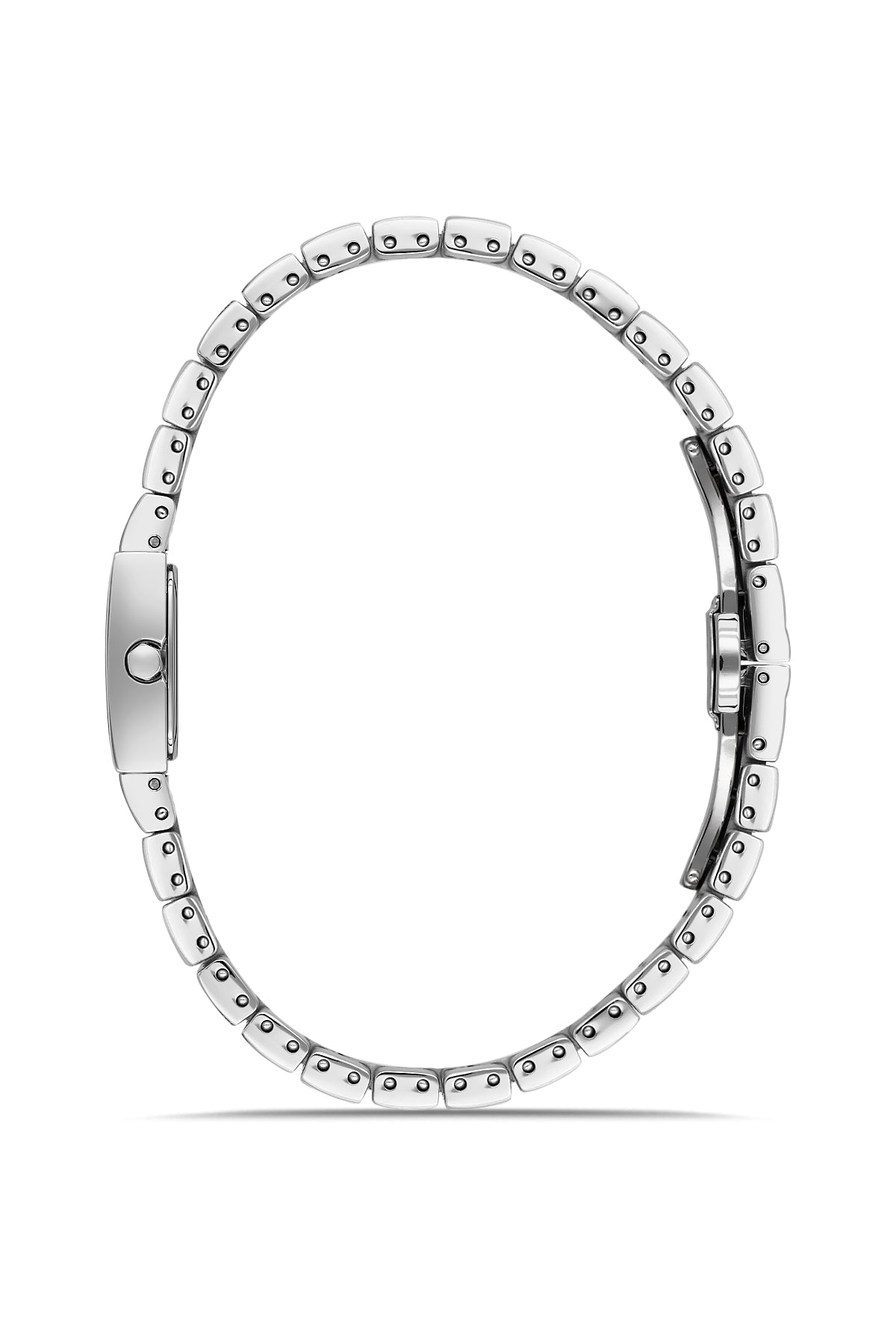 Dice Kayek AG1462.29 women's watch with green mother-of-pearl dial, two-tone silver and gold case and stainless steel bracelet – side view
