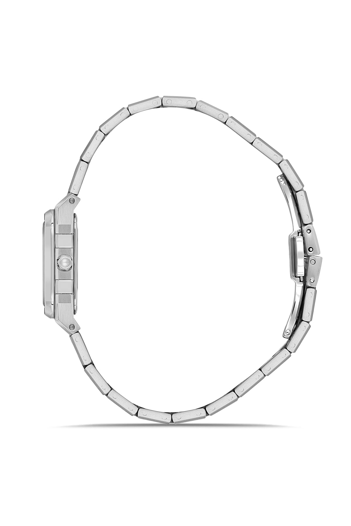 RMS Zeitmeister AG1581.03 women's watch with green dial, silver-tone case and stainless steel bracelet – side view