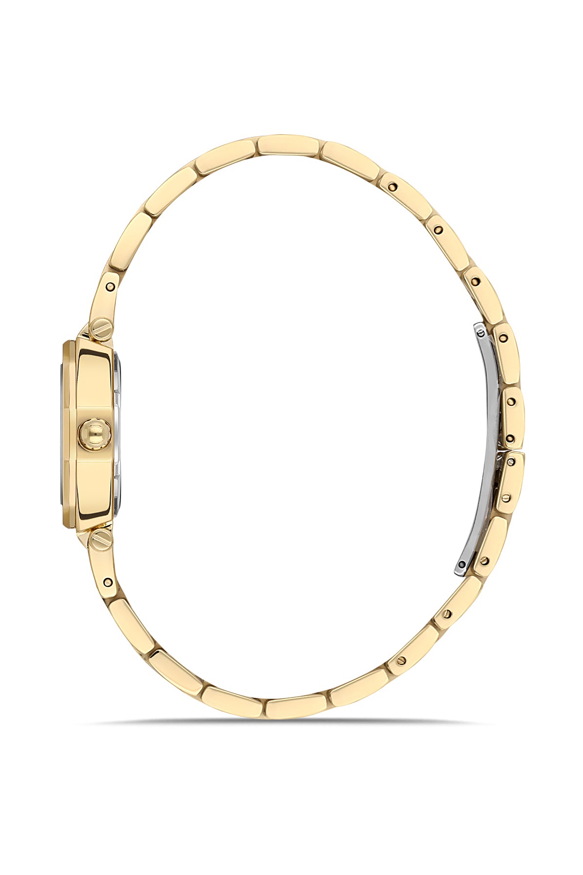 RMS Zeitmeister AG2056.05 women's watch with gold dial, gold-tone case and stainless steel bracelet – side view
