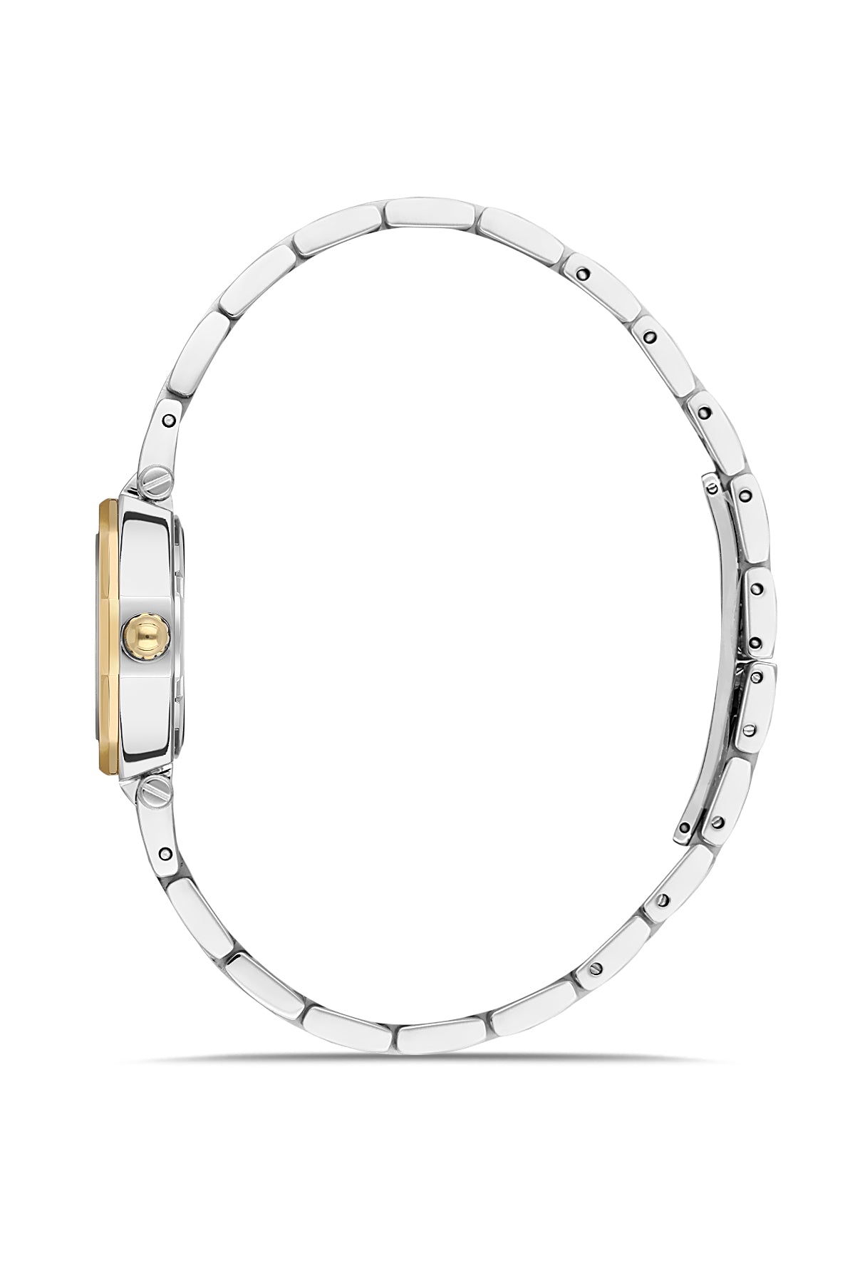 RMS Zeitmeister AG2056.06 women's watch with white dial, two-tone case and stainless steel bracelet – side view