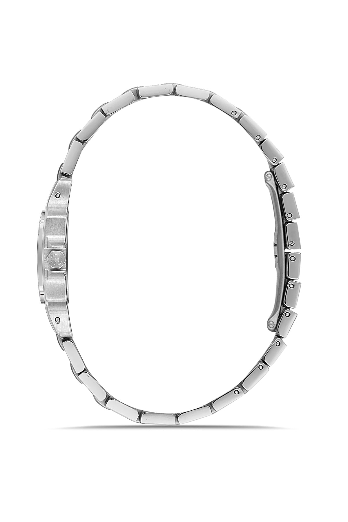 RMS Zeitmeister AG2108.10 women's watch with silver dial, silver-tone case and stainless steel bracelet – side view