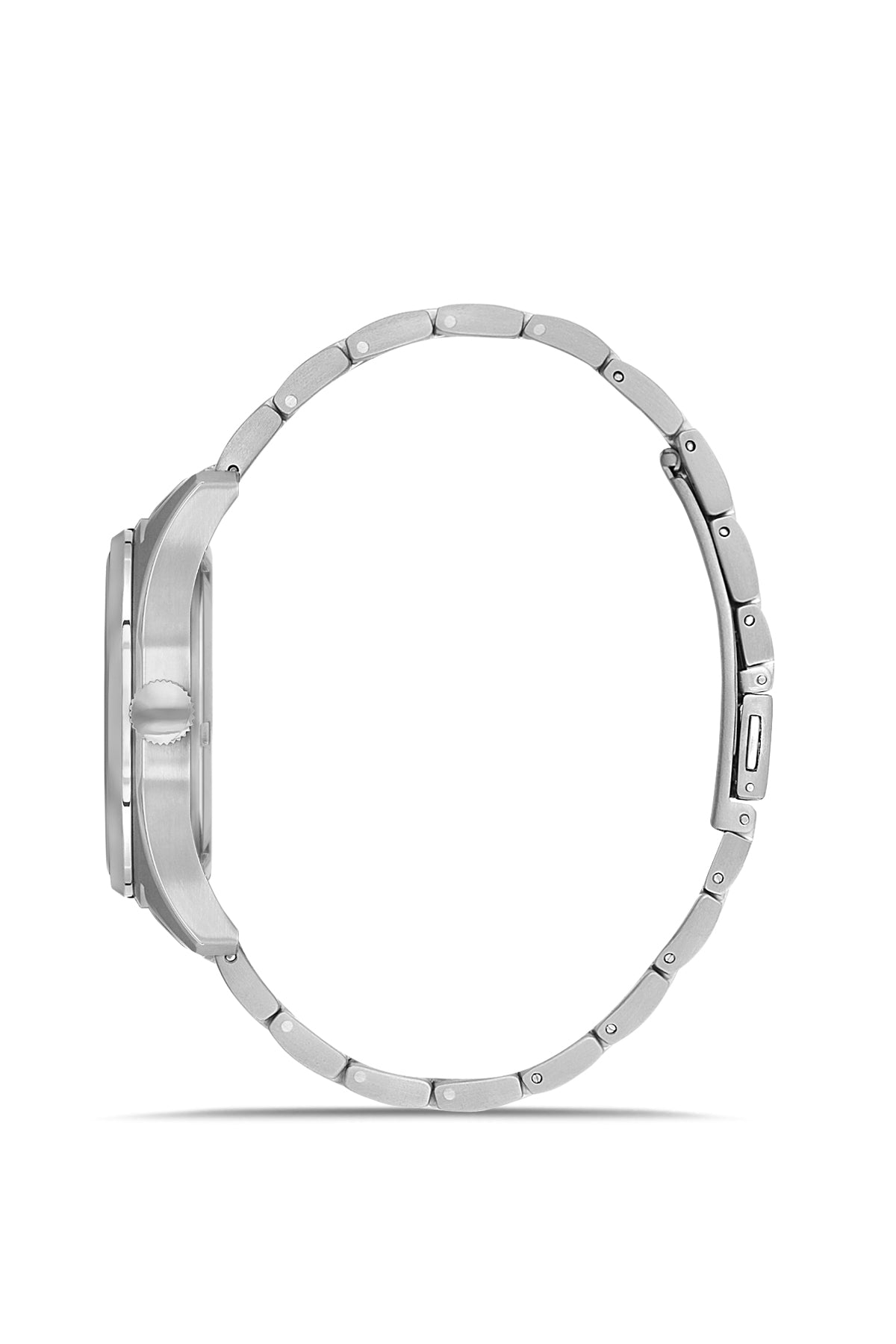 RMS Zeitmeister AG2141.10 men's watch with white dial, titanium case and titanium bracelet – side view