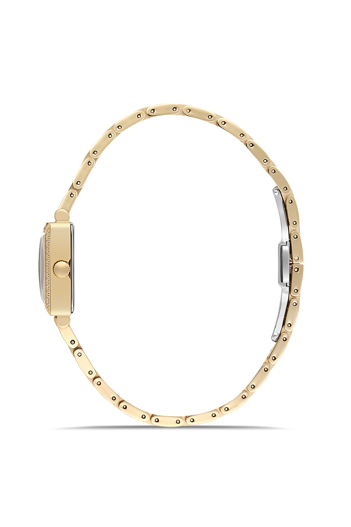RMS Zeitmeister AG2167.29 women's watch with green dial, gold-tone case and stainless steel bracelet – side view