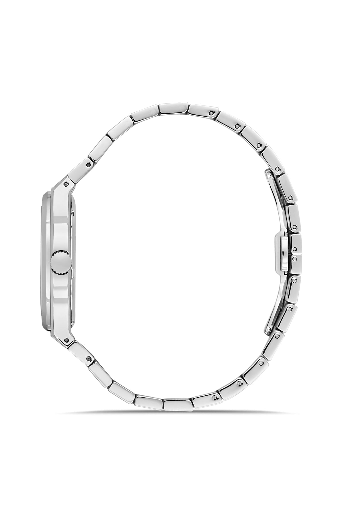 RMS Zeitmeister AG2172.17 men's watch with champagne dial, silver-tone case and stainless steel bracelet – side view