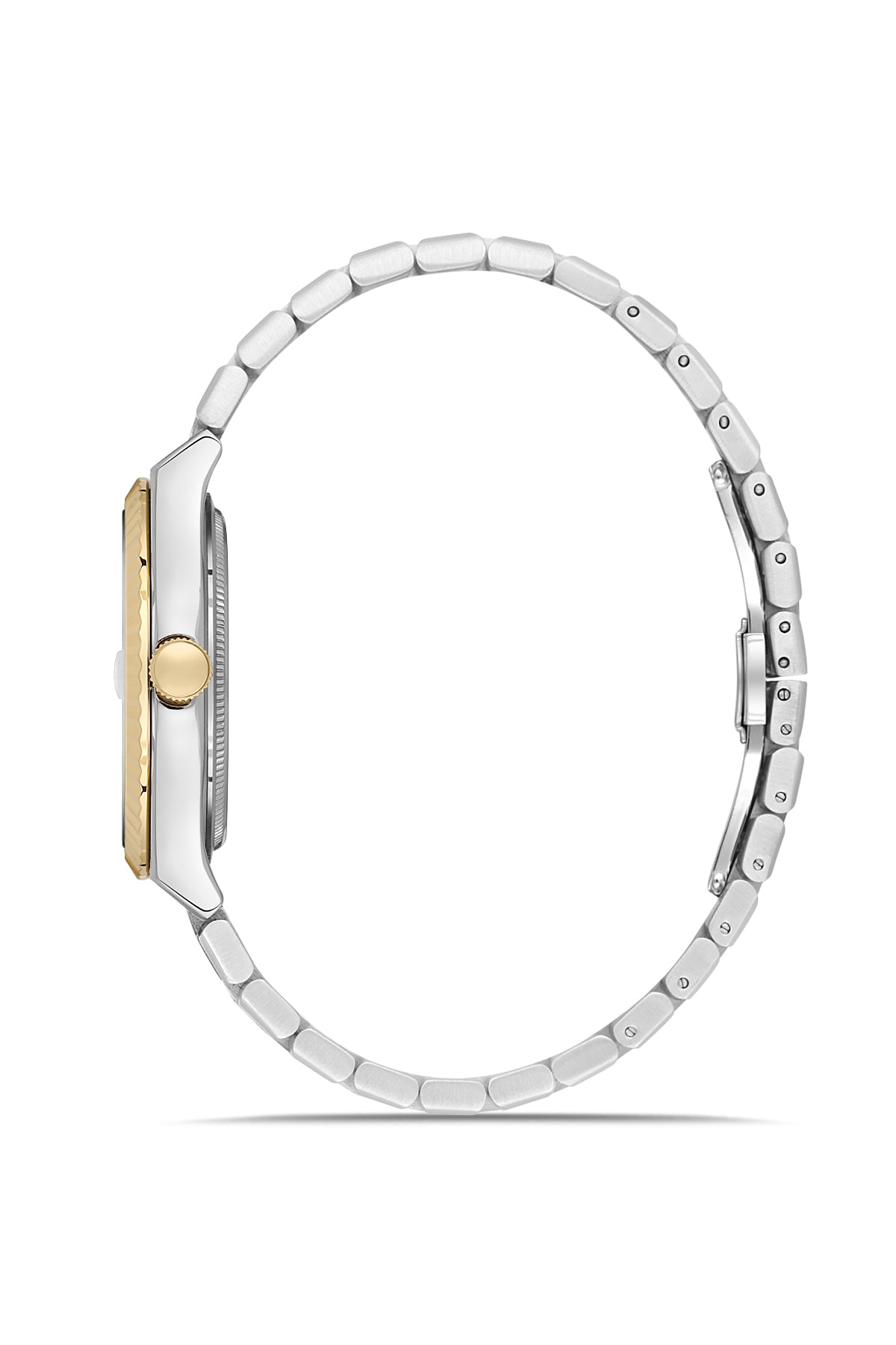 RMS Zeitmeister AG2173.40 men's watch with white dial, two-tone case and stainless steel bracelet – side view