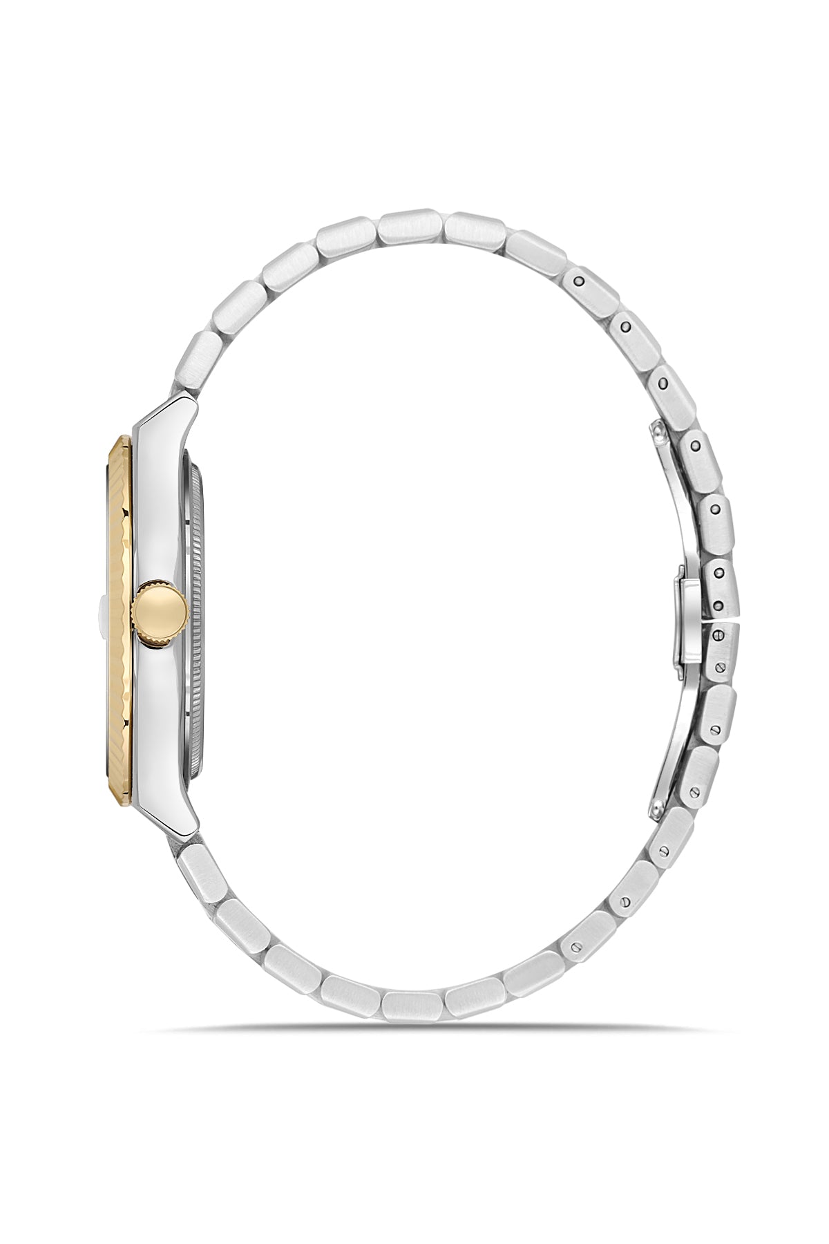 RMS Zeitmeister AG2173.49 men's watch with green dial, two-tone case and stainless steel bracelet – side view