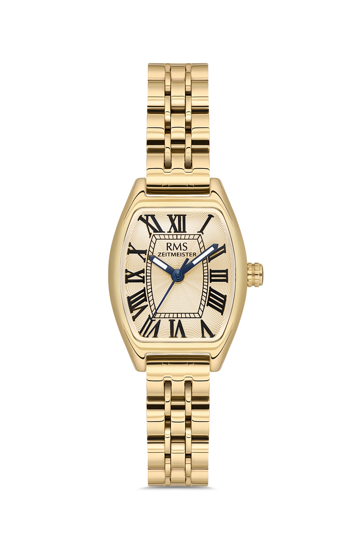 RMS Zeitmeister AG2177.25 women's watch with champagne dial, gold-tone case and stainless steel bracelet – front view