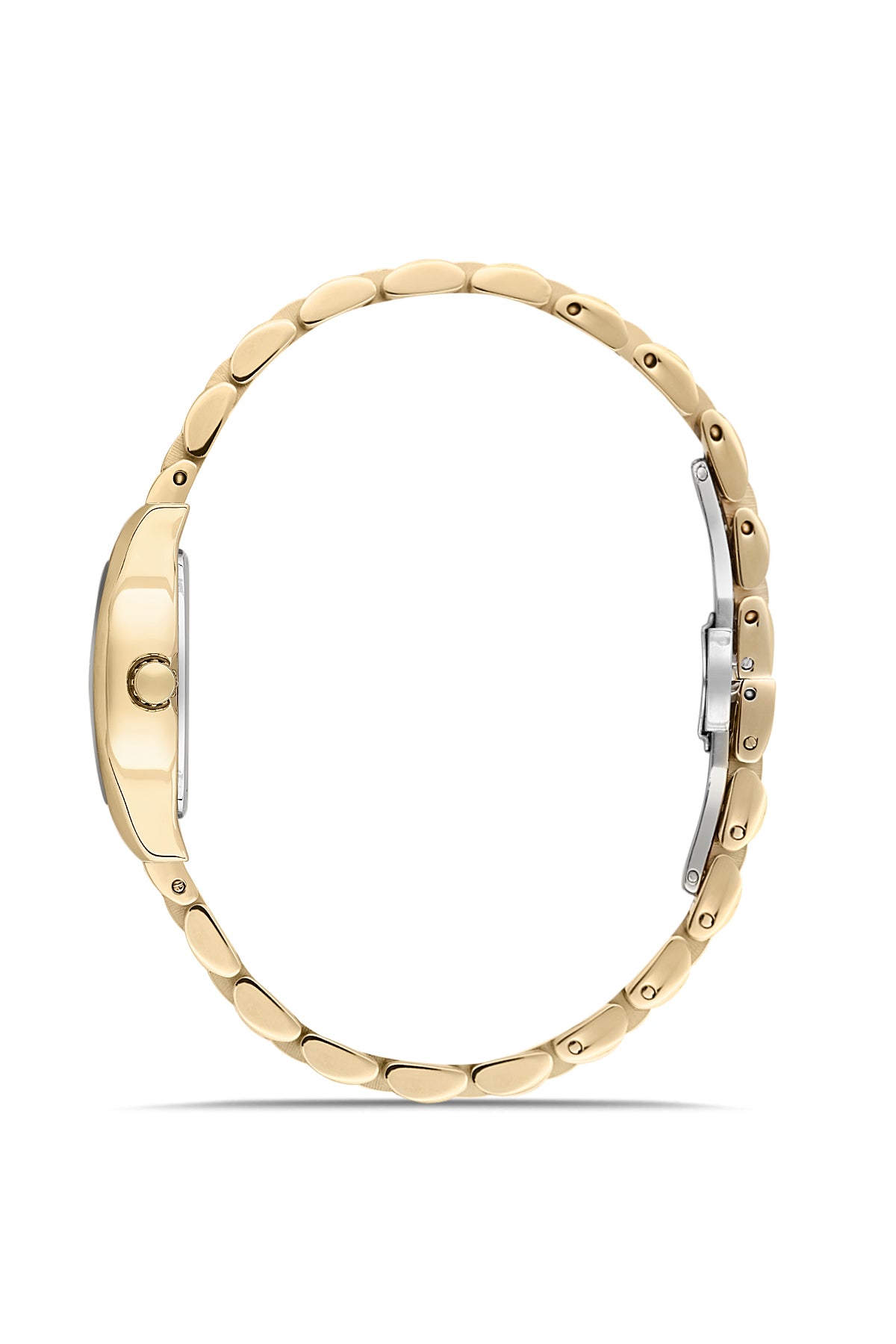 RMS Zeitmeister AG2177.25 women's watch with champagne dial, gold-tone case and stainless steel bracelet – side view