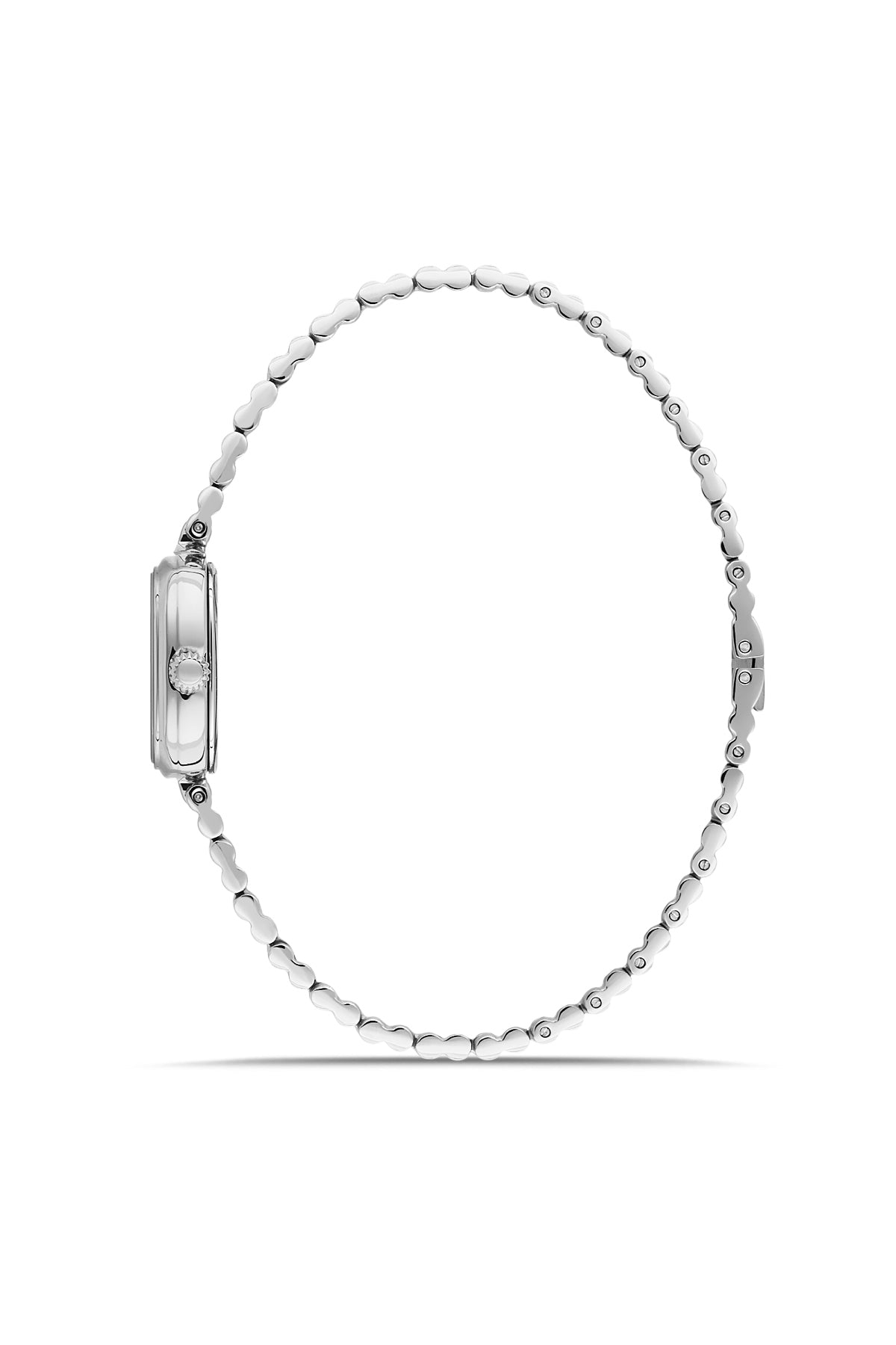 RMS Zeitmeister AG2189.19 women's watch with green mother-of-pearl dial, silver-tone case and stainless steel bracelet – side view