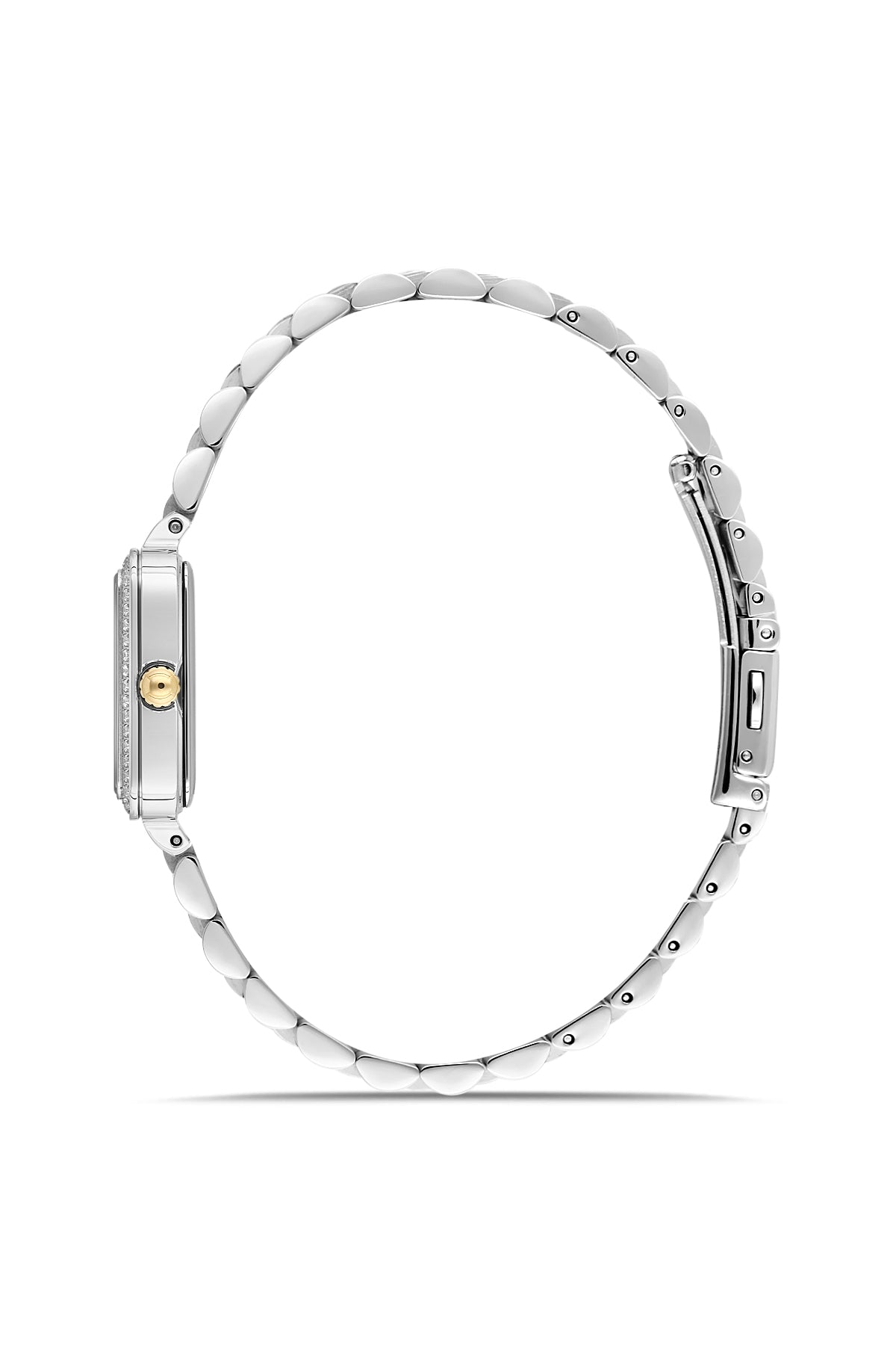 RMS Zeitmeister AG2225.40 women's watch with silver dial, two-tone case and stainless steel bracelet – side view
