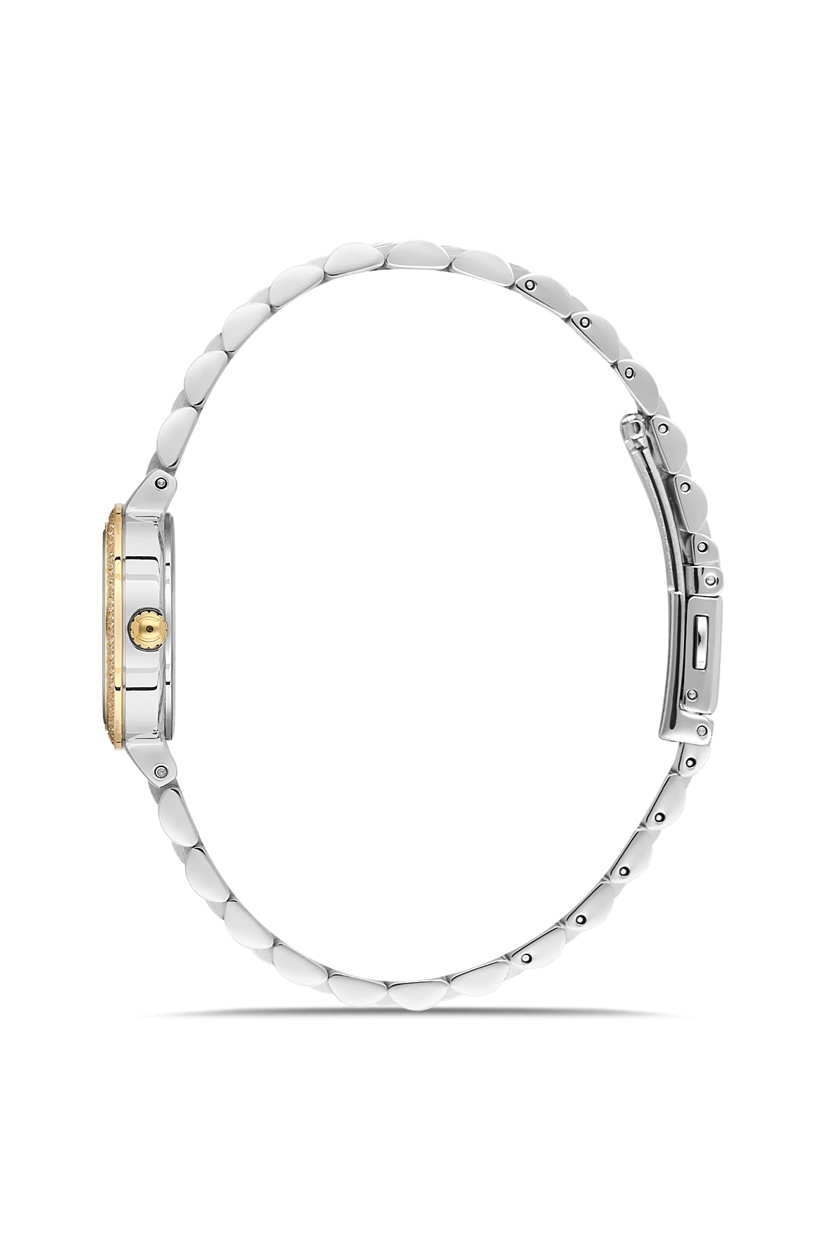RMS Zeitmeister AG2226.40 women's watch with silver dial, two-tone case and stainless steel bracelet – side view