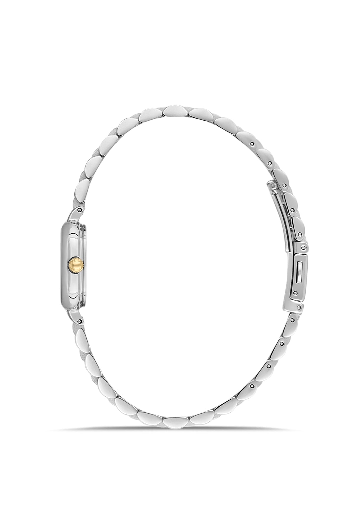 RMS Zeitmeister AG2227.40 women's watch with silver dial, two-tone case and stainless steel bracelet – side view