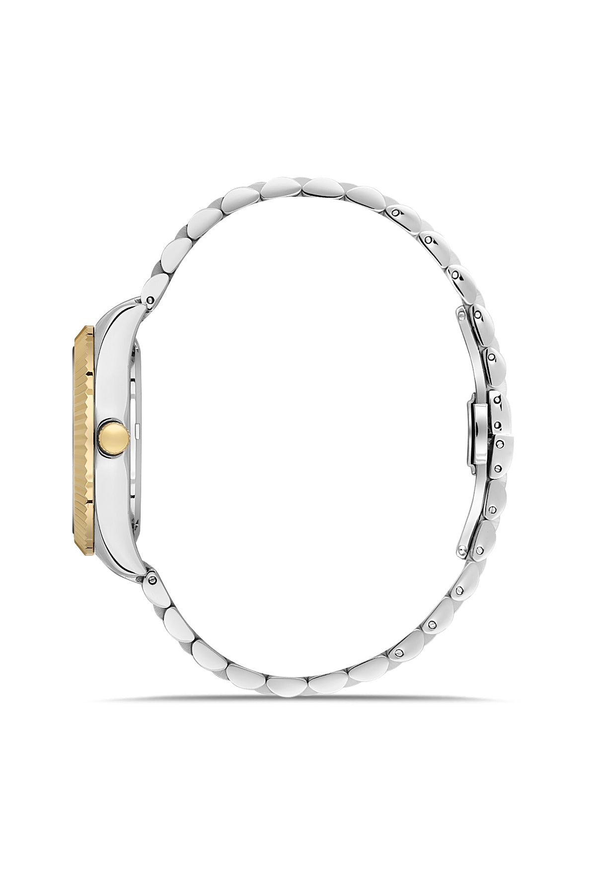 RMS Zeitmeister AG2250.40 women's watch with silver dial, two-tone case and stainless steel bracelet – side view